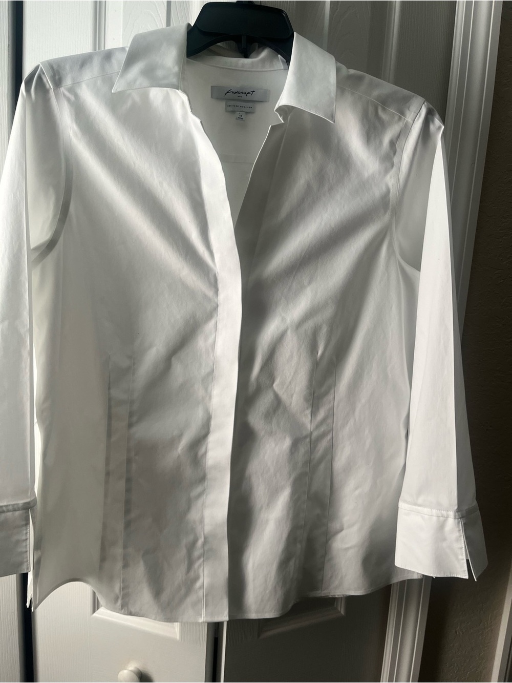 Foxcroft women’s white button down shirt size 14 - Picture 9 of 9